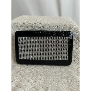 Black Rhinestone Clutch Wallet Evening Bag Party Purse